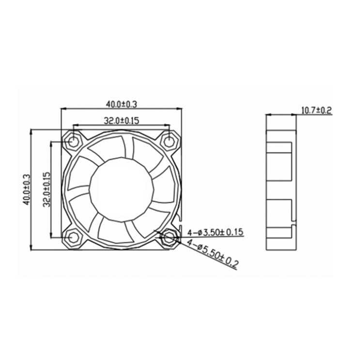 Fan 4010 12V Dual ball bearing